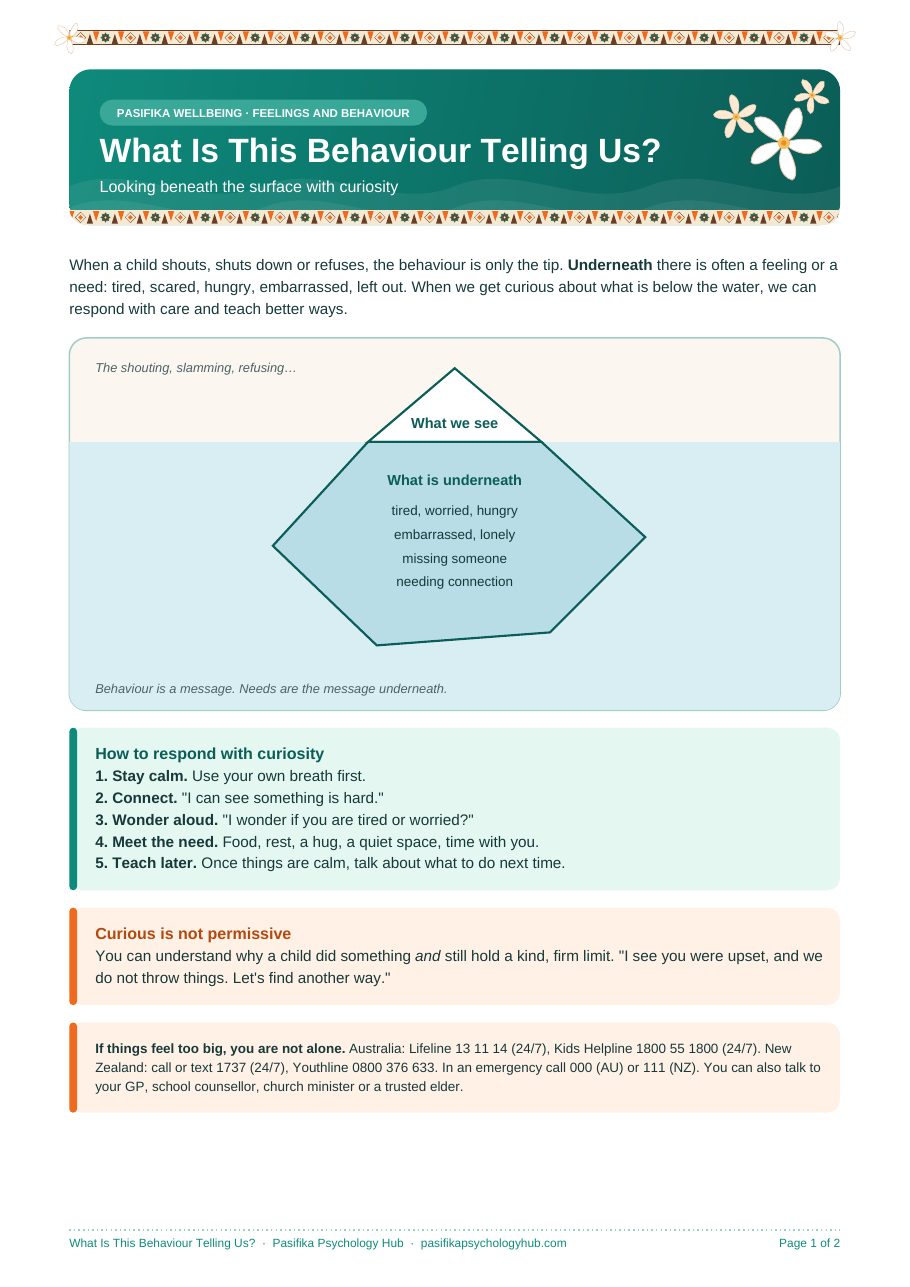 What Is This Behaviour Telling Us? worksheet preview